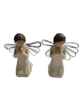 WILLOW TREE Figurine "ANGEL OF PRAYER" Susan Lordi DEMDACO Bundle Of 2